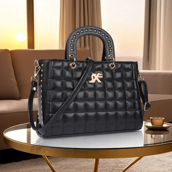 Black_Pu_Artificial_Leather_Sling_Bag_Casual_For_Women