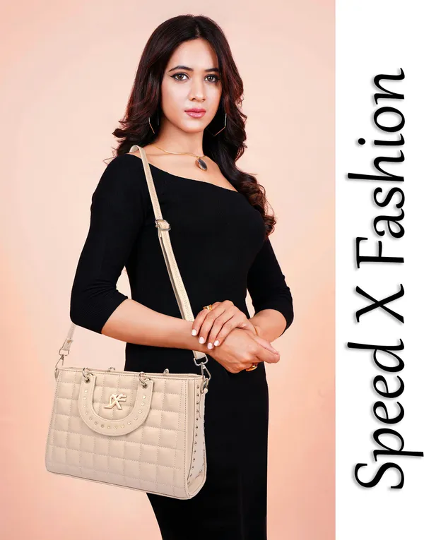 Cream_Pu_Artificial_Leather_Sling_Bag_Casual_For_Women
