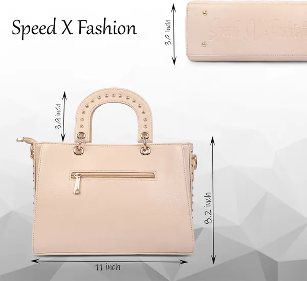 Cream_Pu_Artificial_Leather_Sling_Bag_Casual_For_Women