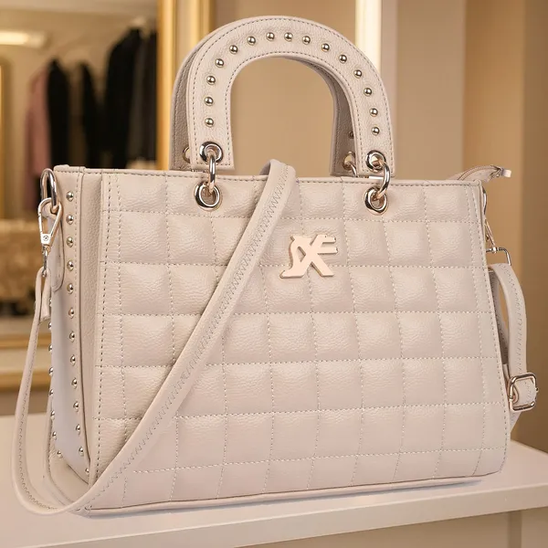 Cream_Pu_Artificial_Leather_Sling_Bag_Casual_For_Women