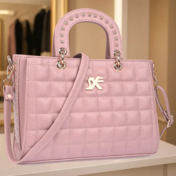 Pink_Pu_Artificial_Leather_Sling_Bag_Casual_For_Women