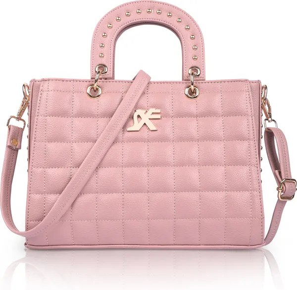 Pink_Pu_Artificial_Leather_Sling_Bag_Casual_For_Women