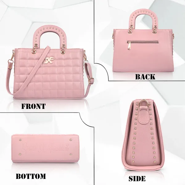 Pink_Pu_Artificial_Leather_Sling_Bag_Casual_For_Women