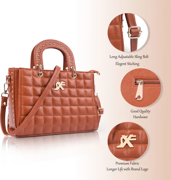Tan_Pu_Artificial_Leather_Sling_Bag_Casual_For_Women