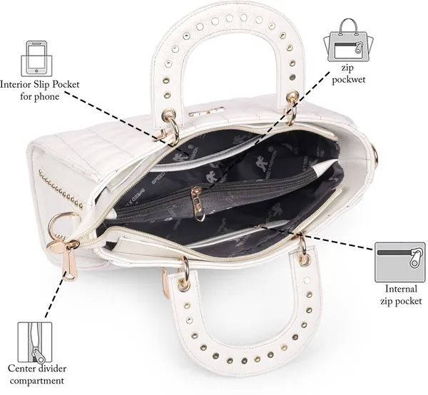 White_Pu_Artificial_Leather_Sling_Bag_Casual_For_Women