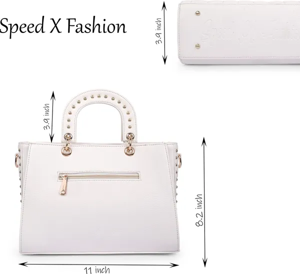 White_Pu_Artificial_Leather_Sling_Bag_Casual_For_Women