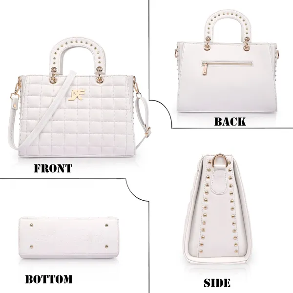 White_Pu_Artificial_Leather_Sling_Bag_Casual_For_Women