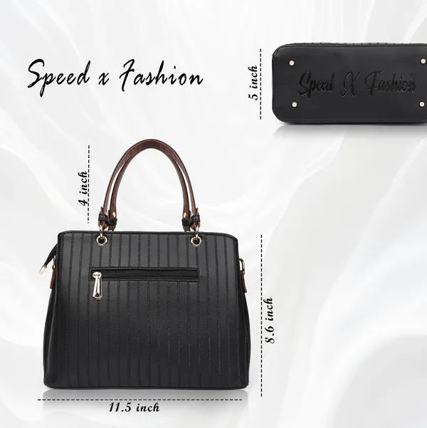 Black_Pu_Artificial_Leather_Handbag_Casual_For_Women