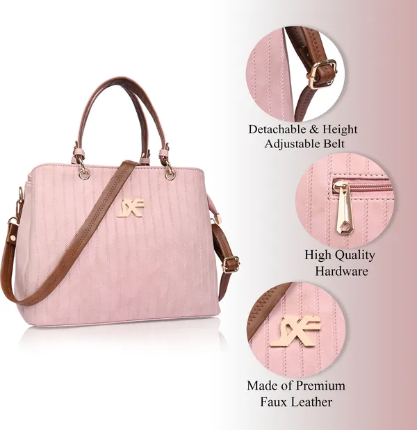 Pink_Pu_Artificial_Leather_Handbag_Casual_For_Women