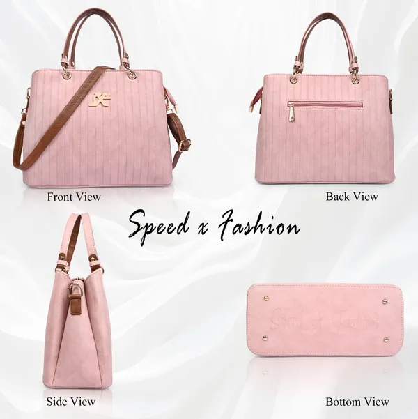 Pink_Pu_Artificial_Leather_Handbag_Casual_For_Women