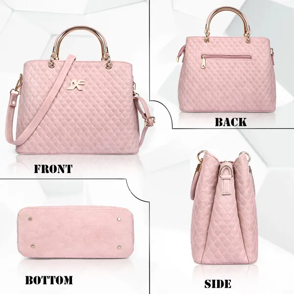 Pink_Pu_Artificial_Leather_Sling_Bag_Casual_For_Women