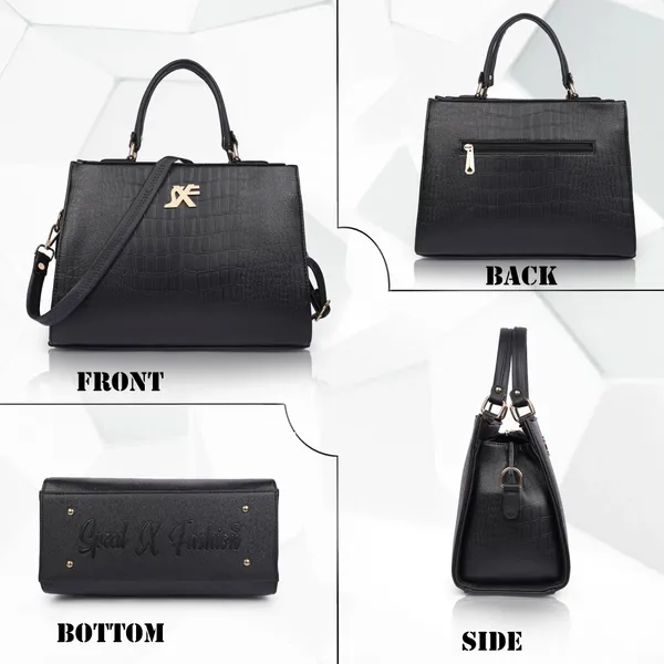 Black_Pu_Artificial_Leather_Sling_Bag_Casual_For_Women