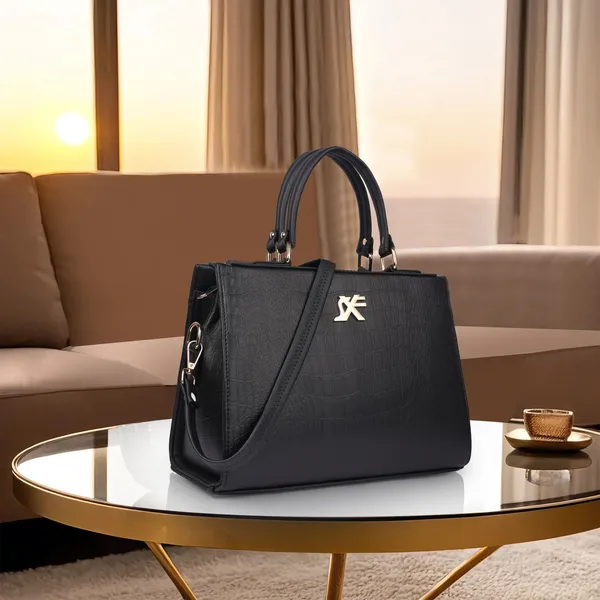 Black_Pu_Artificial_Leather_Sling_Bag_Casual_For_Women
