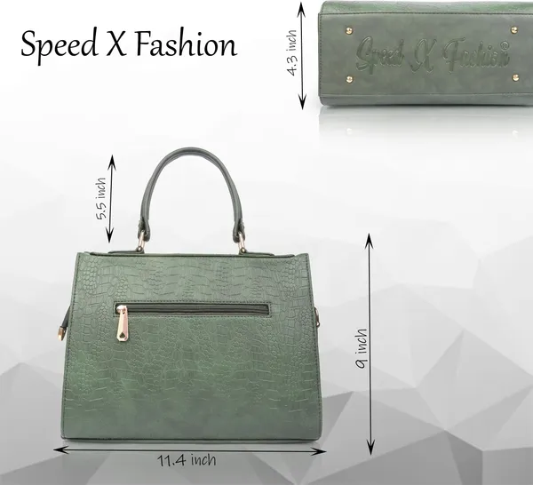Green_Pu_Artificial_Leather_Sling_Bag_Casual_For_Women