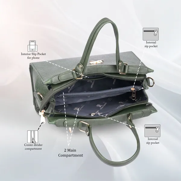 Green_Pu_Artificial_Leather_Sling_Bag_Casual_For_Women