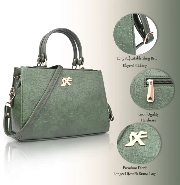Green_Pu_Artificial_Leather_Sling_Bag_Casual_For_Women
