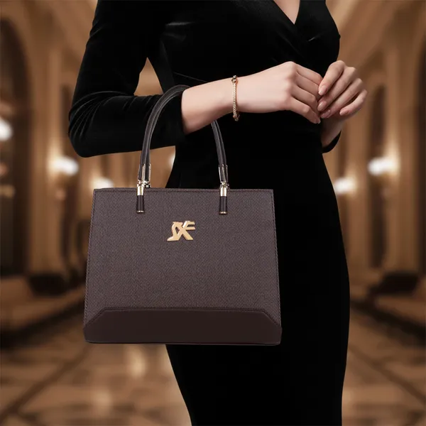 Brown_Pu_Leatherette_Hand_Held_Bag_Casual_Evening_Party_Formal_For_Women