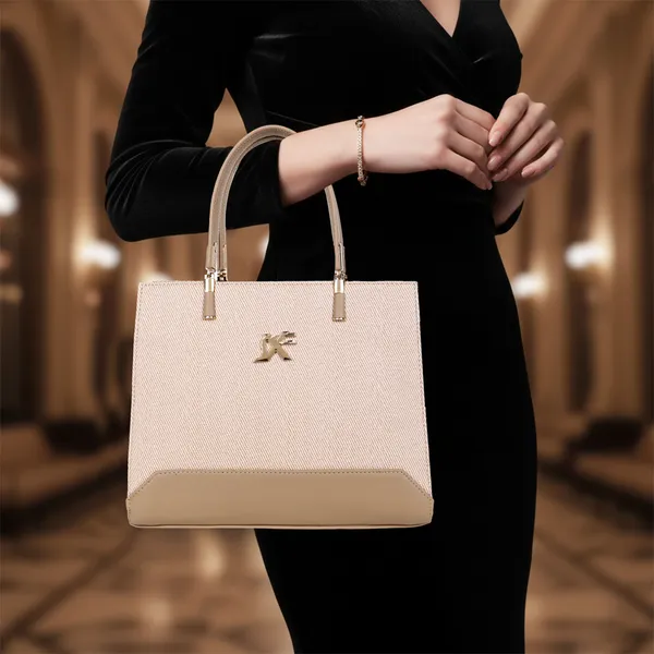 Beige_Pu_Leatherette_Hand_Held_Bag_Casual_Evening_Party_Formal_For_Women