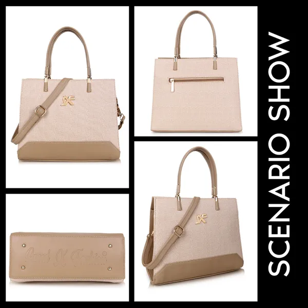 Beige_Pu_Leatherette_Hand_Held_Bag_Casual_Evening_Party_Formal_For_Women