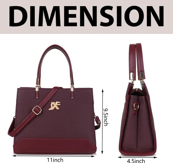 Maroon_Pu_Leatherette_Hand_Held_Bag_Casual_Evening_Party_Formal_For_Women