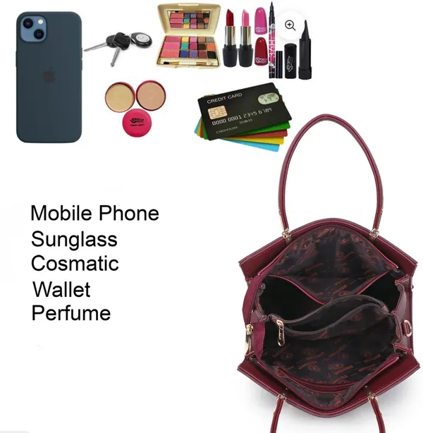 Maroon_Pu_Leatherette_Hand_Held_Bag_Casual_Evening_Party_Formal_For_Women