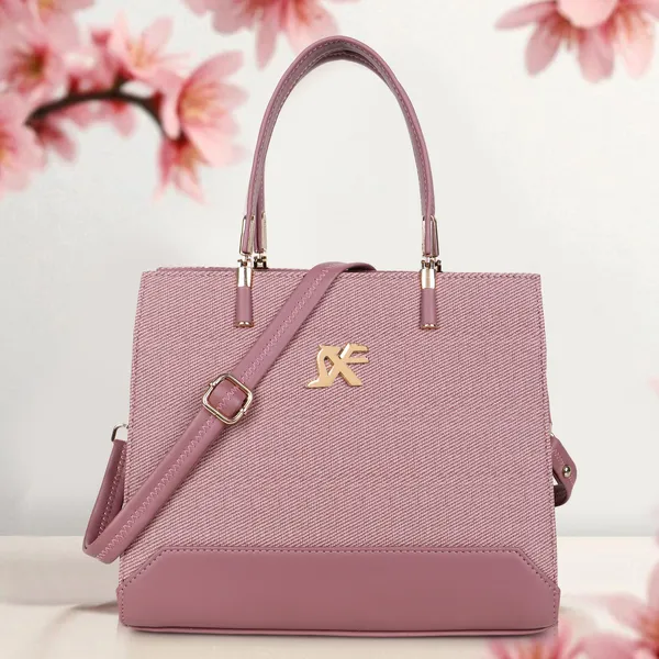 Pink_Pu_Leatherette_Hand_Held_Bag_Casual_Evening_Party_Formal_For_Women