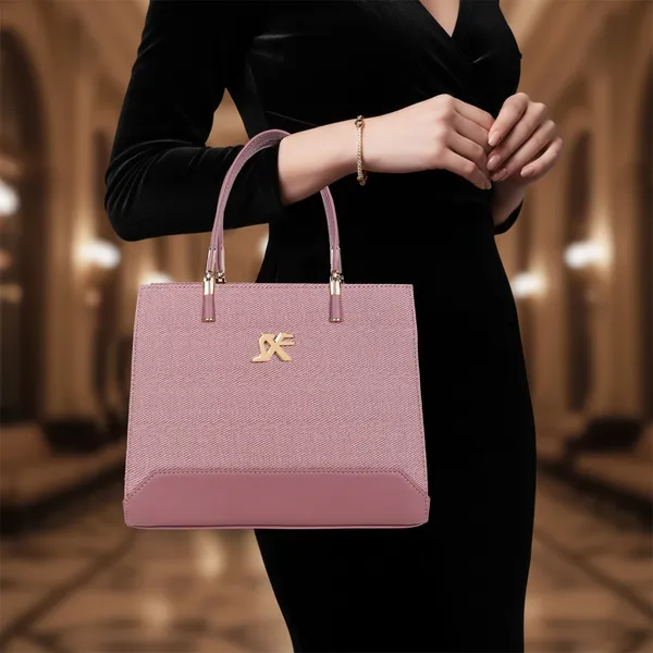 Pink_Pu_Leatherette_Hand_Held_Bag_Casual_Evening_Party_Formal_For_Women