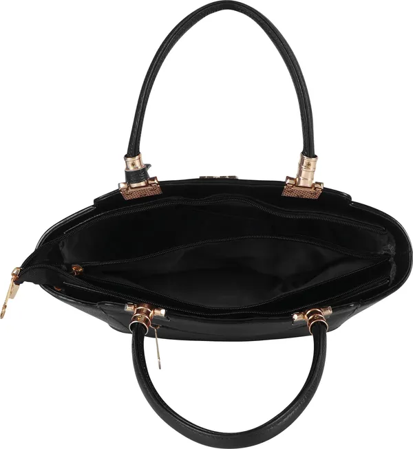 Black_Artificial_Leather_Hand_Held_Bag_Travel_Evening_Party_Casual_Formal_Festive_For_Women
