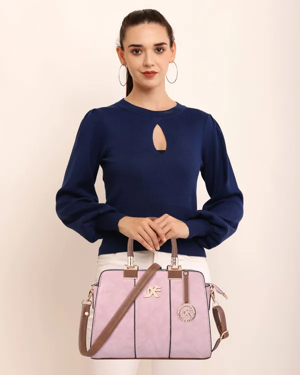 Pink_Pu_Sling_Bag_Casual_Evening_Party_Formal_For_Women
