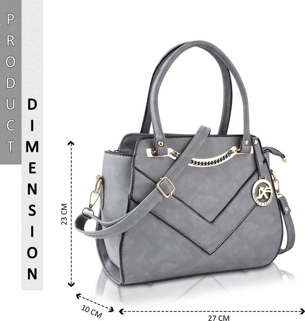 Grey_Artificial_Leather_Hand_Held_Bag_Casual_For_Women