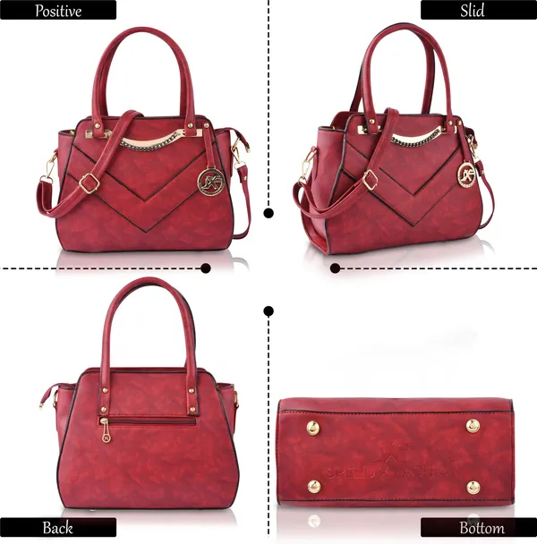 Maroon_Artificial_Leather_Hand_Held_Bag_Casual_For_Women