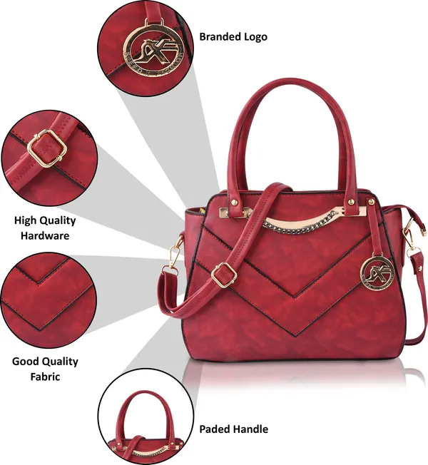 Maroon_Artificial_Leather_Hand_Held_Bag_Casual_For_Women