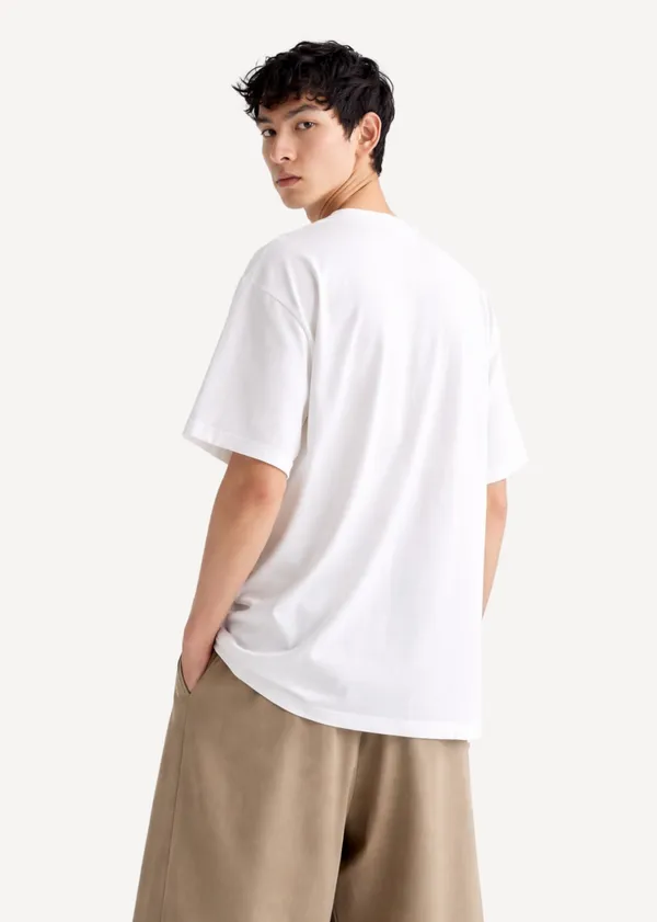 White_Sushi_Print_Oversized_T_Shirt_For_Men