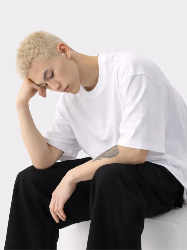 White_Cotton_Oversized_T_Shirt_For_Men