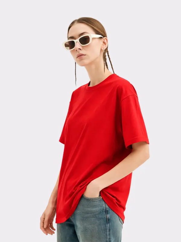 Red_Cotton_Oversized_T_Shirt_For_Women