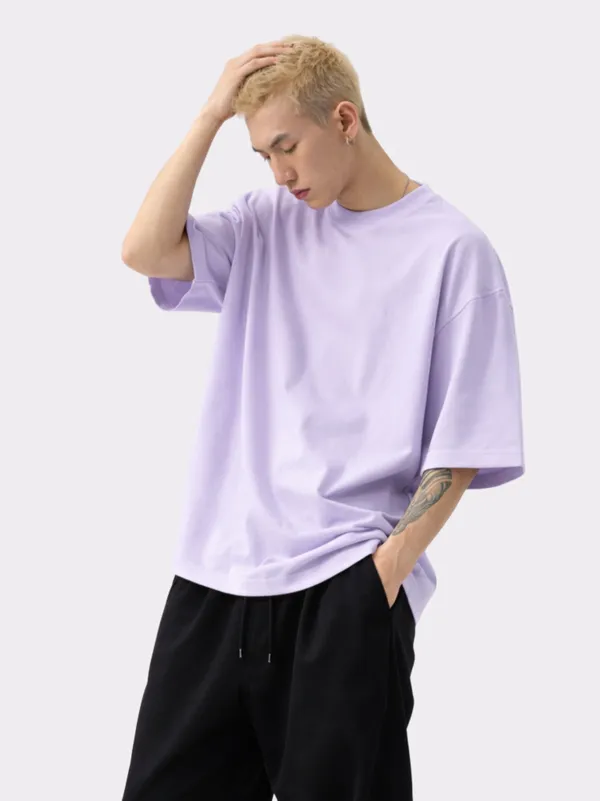 Purple_Half_Sleeve_Oversized_T_Shirt_For_Men