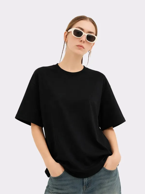 Black_Cotton_Casual_Wear_Oversized_T_Shirt_For_Women