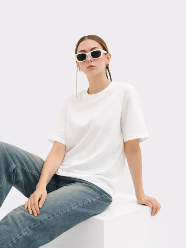 White_Cotton_With_Round_Neck_Casual_Wear_Oversized_T_Shirt_For_Women