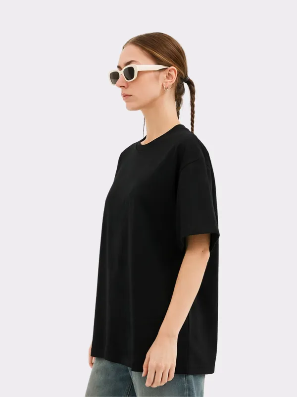 Black_Cotton_Casual_Wear_Oversized_T_Shirt_For_Women