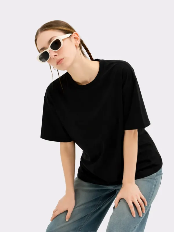 Black_Cotton_Casual_Wear_Oversized_T_Shirt_For_Women