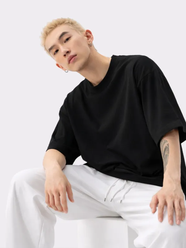 Black_Cotton_Streetwear_Style_Oversized_T_Shirt_For_Men