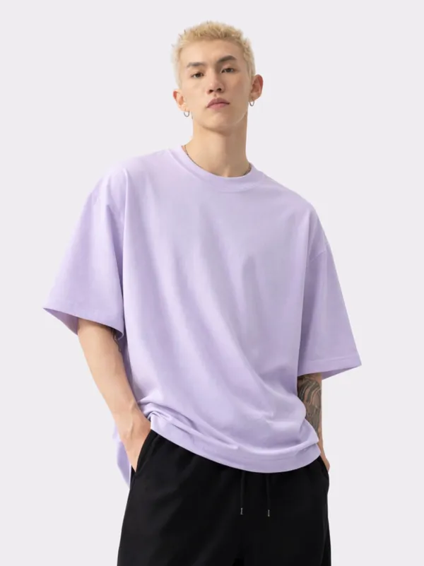 Purple_Half_Sleeve_Oversized_T_Shirt_For_Men
