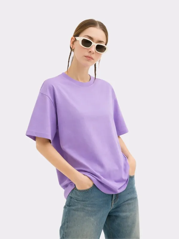 Purple_Cotton_Casual_Relaxed_Fit_Oversized_T_Shirt_For_Women
