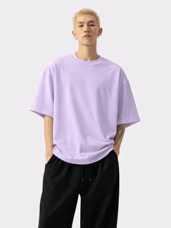 Purple_Half_Sleeve_Oversized_T_Shirt_For_Men