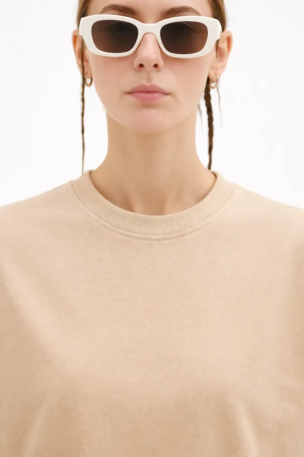Cream_Plain_Cotton_Tee_Oversized_T_Shirt_For_Women