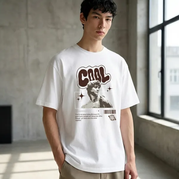 White_Cool_Graphic_Print_Oversized_T_Shirt_For_Men