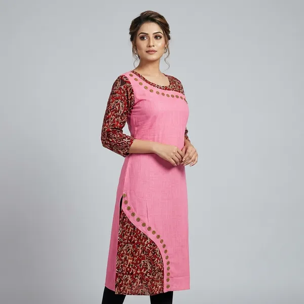 Hf_Holyday_Fashion_Cotton_Silk_Straight_Fancy_Kurta_For_Women