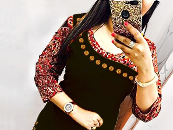 Hf_Holyday_Fashion_Cotton_Silk_Straight_Fancy_Kurta_For_Women