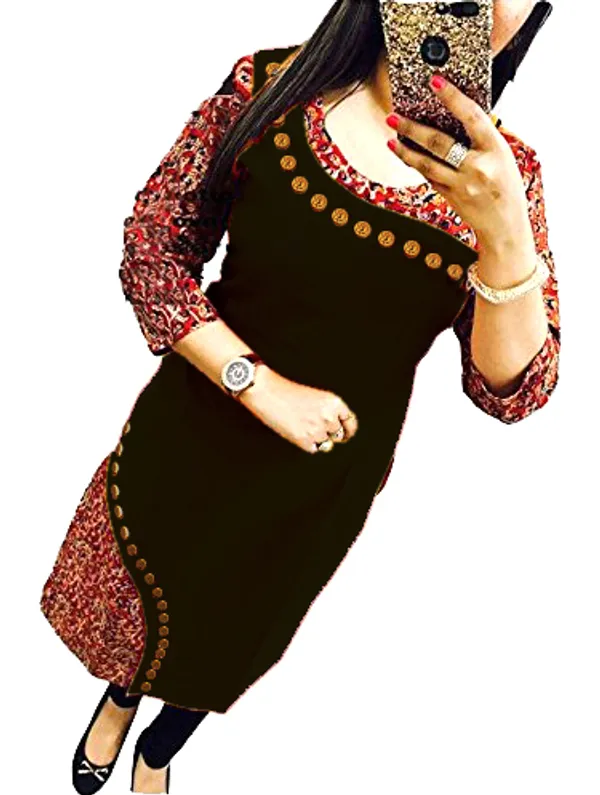 Hf_Holyday_Fashion_Cotton_Silk_Straight_Fancy_Kurta_For_Women