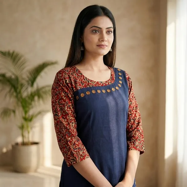 Hf_Holyday_Fashion_Cotton_Silk_Straight_Fancy_Kurta_For_Women